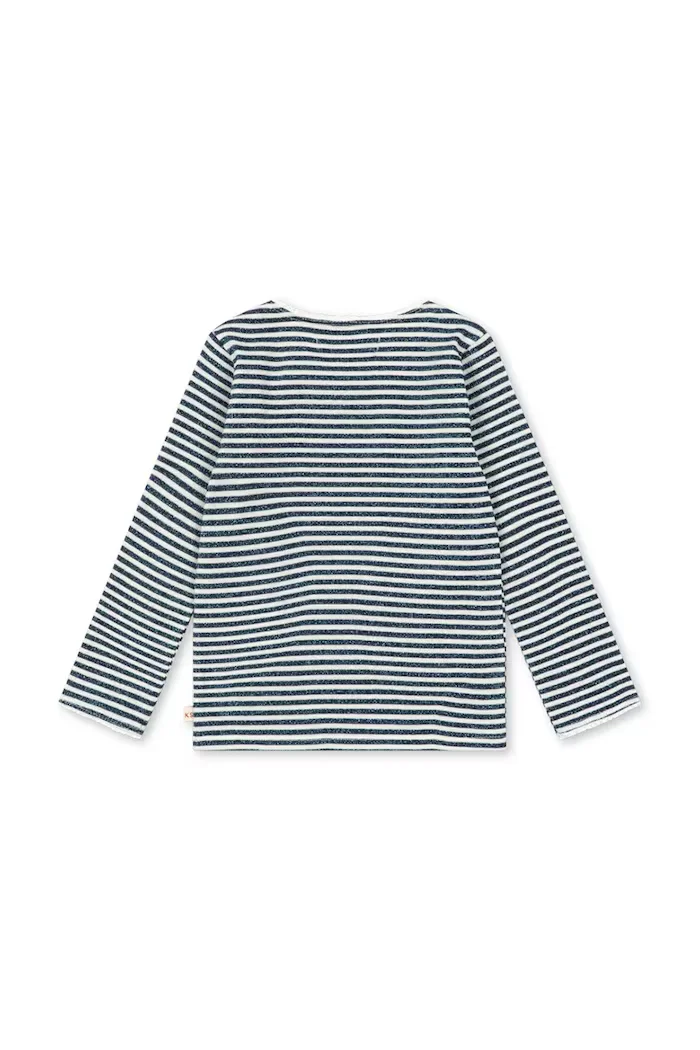 Konges Sløjd блуза с дълги ръкави за деца с памук ROLI STRIPE BLOUSE OCS синя KS107376