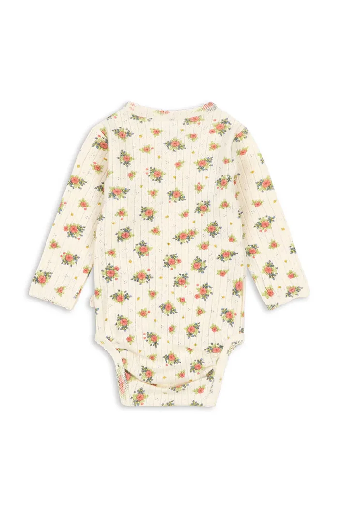 Konges Sløjd боди за бебе от памук MINNIE NEWBORN BODY GOTS бежово KS106168