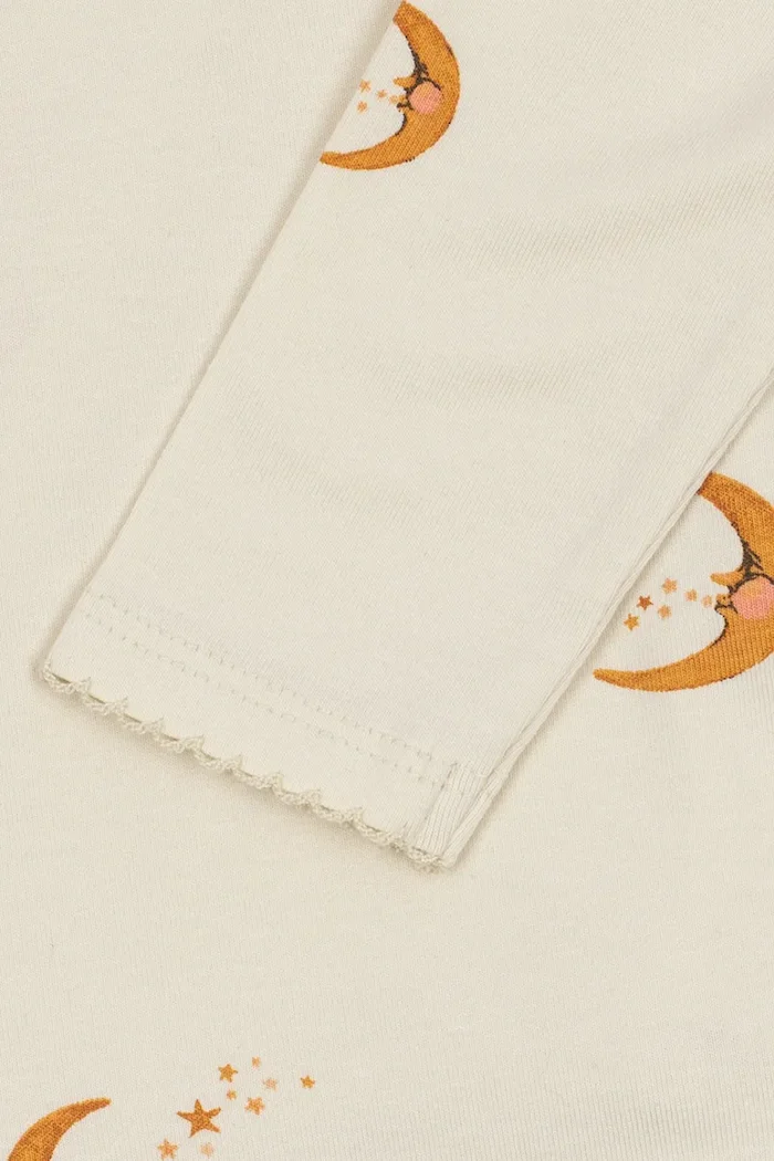 Konges Sløjd боди за бебе от памук с еластан BASIC LS NEWBORN BODY GOTS бежово KS106381