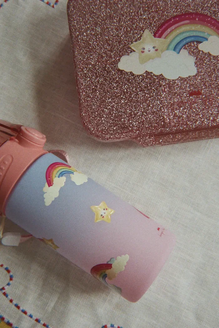 Konges Sløjd Бутилка за вода за деца WATER BOTTLE RAINBOW розова KS106329