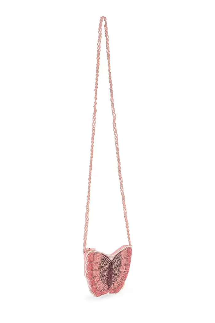 Konges Sløjd чанта crossbody за деца BUTTERFLY BEADED BAG розова KS105299