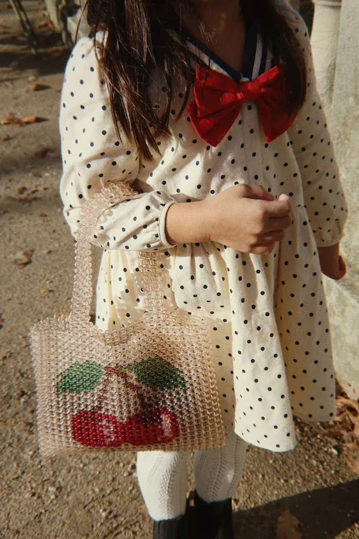 Konges Sløjd чанта за деца CHERRY PERLA HAND BAG бежова KS105944