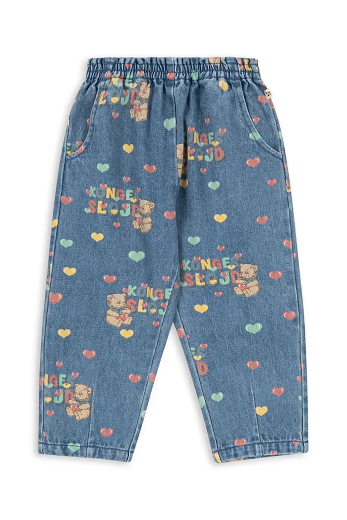 Konges Sløjd дънки mom fit за деца MAGOT FRILL PANTS GOTS сини KS106129