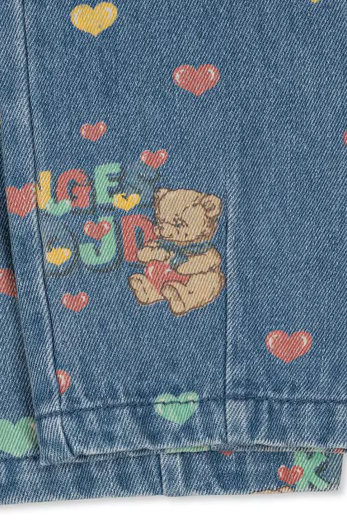 Konges Sløjd дънки mom fit за деца MAGOT FRILL PANTS GOTS сини KS106129