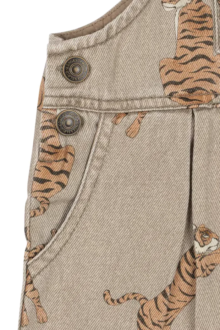 Konges Sløjd дънков гащеризон за деца MAGOT OVERALLS GOTS кафяв KS106131