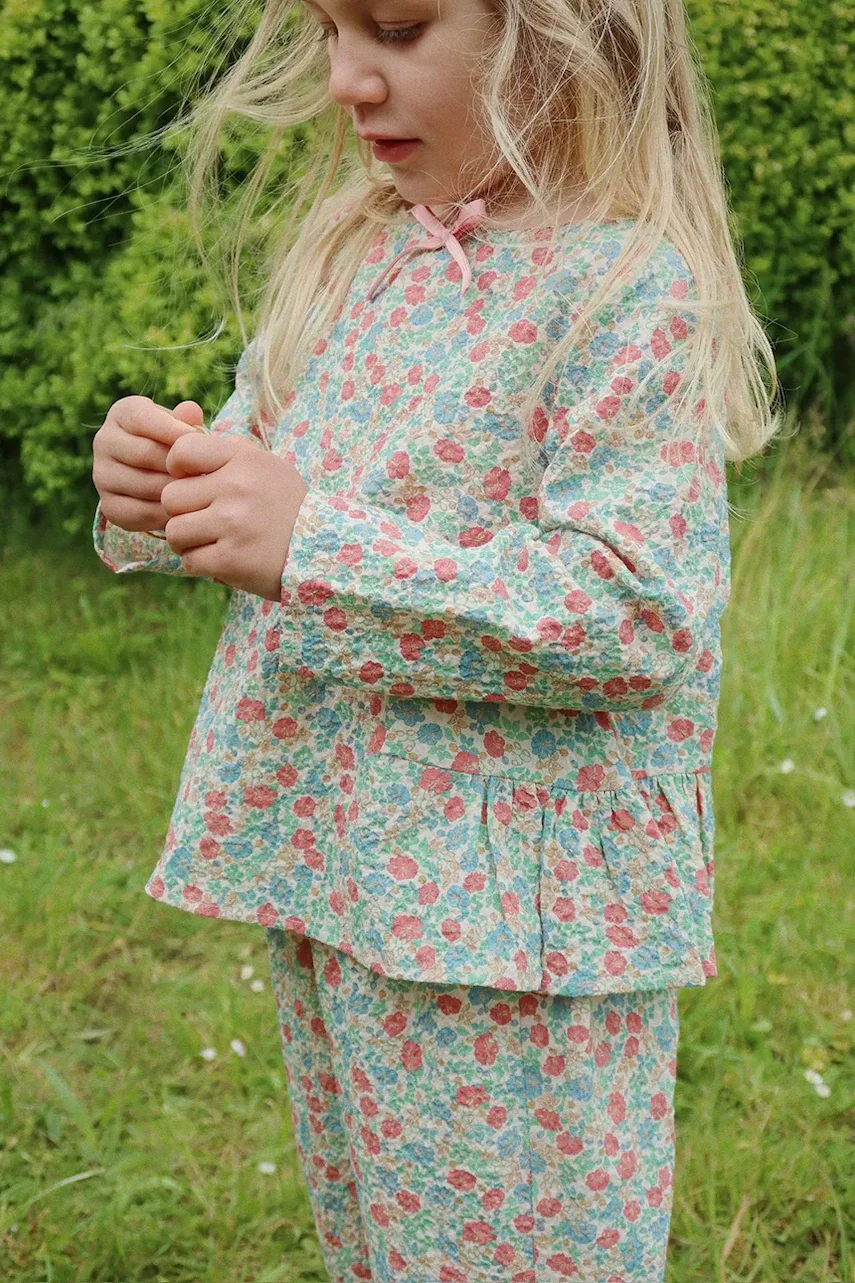 Konges Sløjd Детска блуза ELIN BOW BLOUSE GOTS