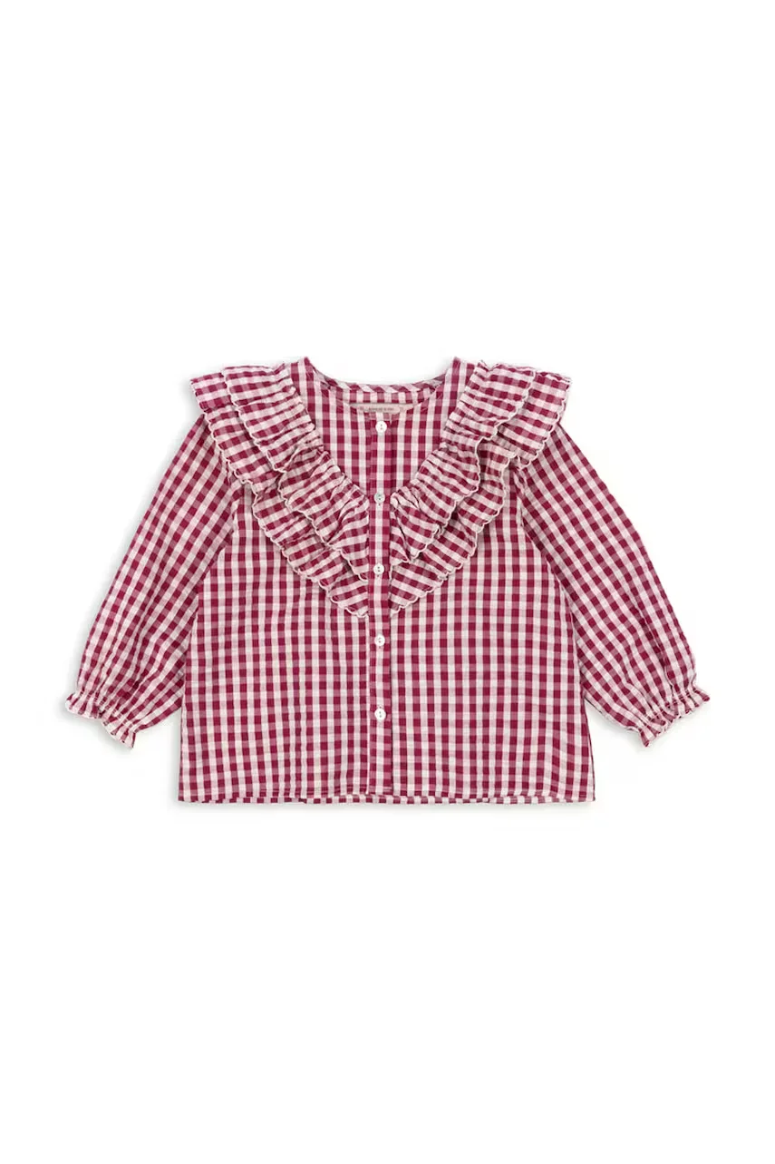 Konges Sløjd Детска памучна блуза KIM FRILL BLOUSE GOTS