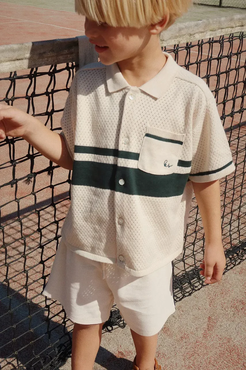 Konges Sløjd Детска памучна риза HAI KNIT SHIRT GOTS