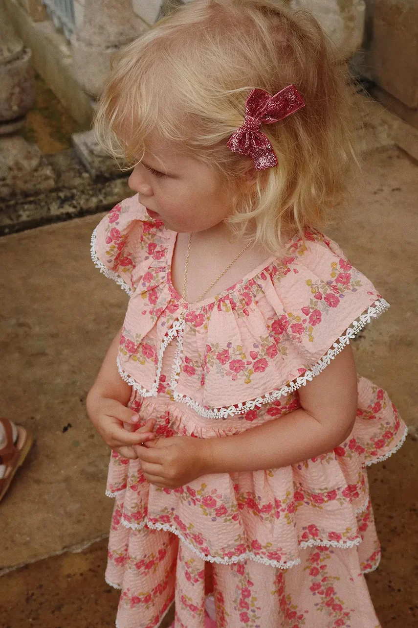Konges Sløjd Детска памучна рокля BELLA FRILL DRESS GOTS