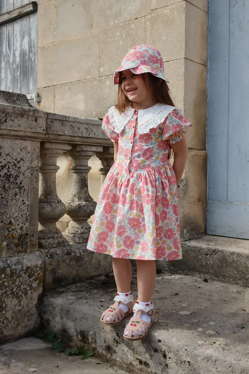 Konges Sløjd Детска памучна рокля COEUR COLLAR DRESS GOTS