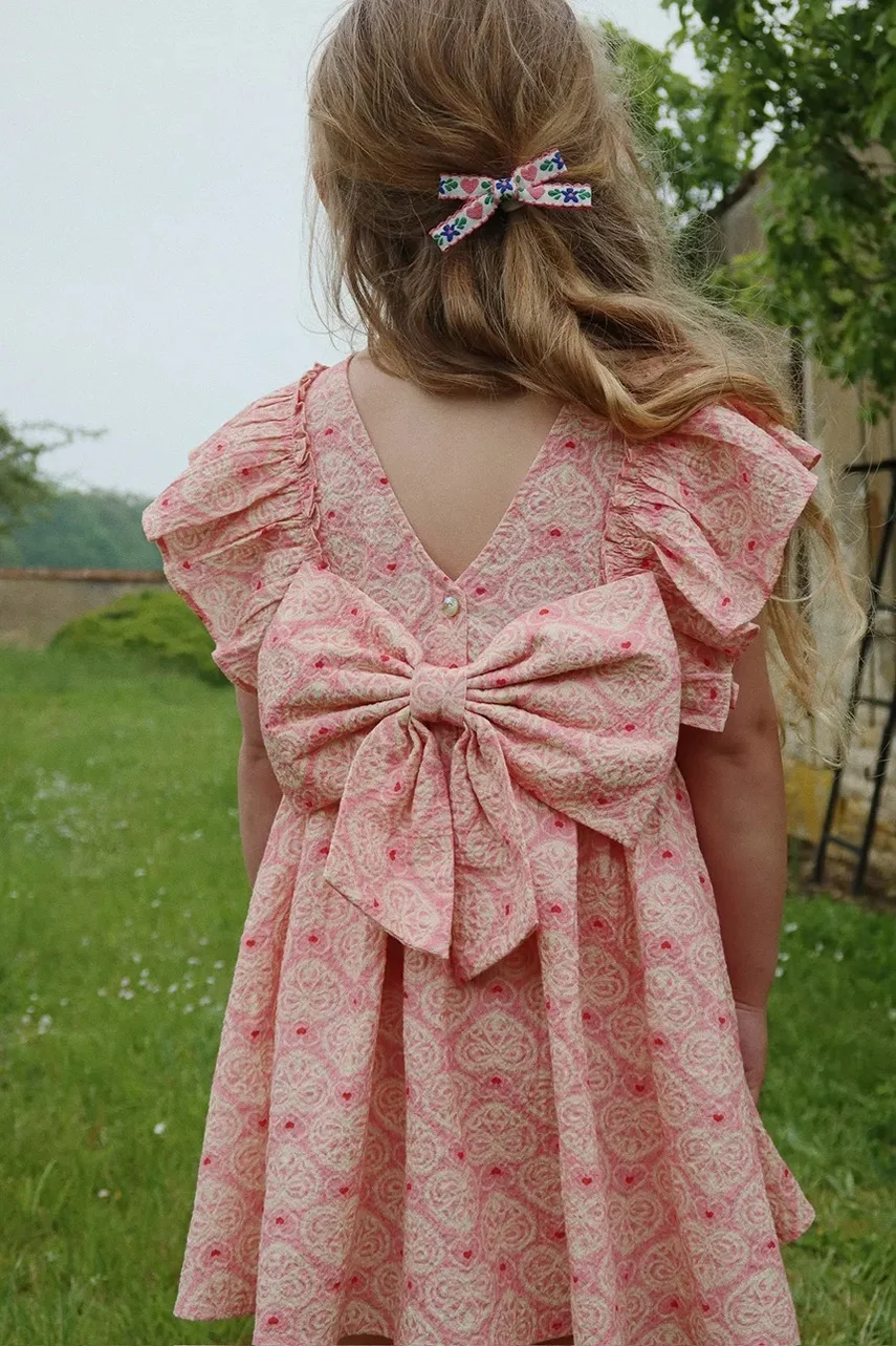 Konges Sløjd Детска рокля AVA BOW DRESS GOTS