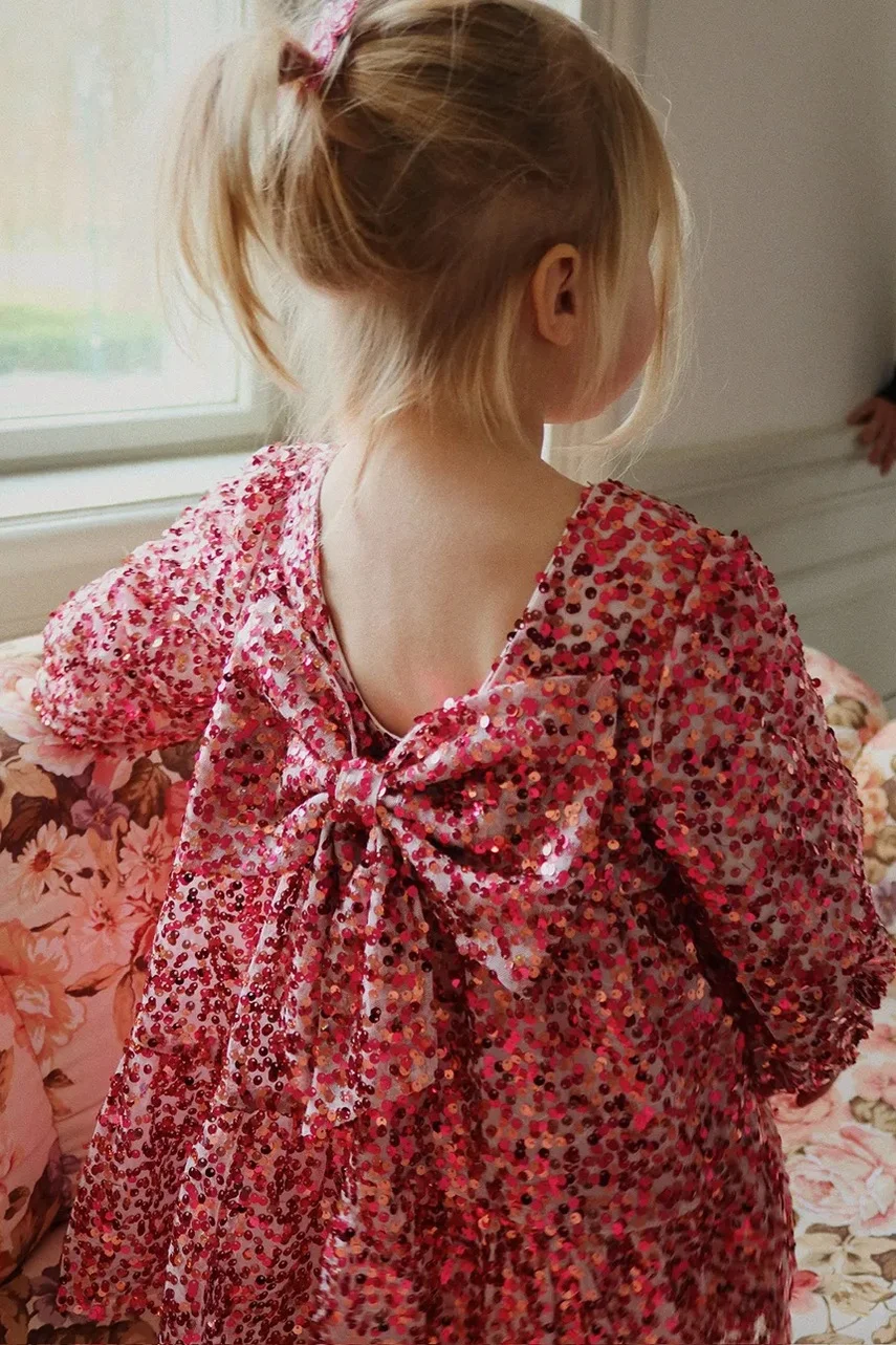 Konges Sløjd Детска рокля LILA SEQUINS BOW DRESS