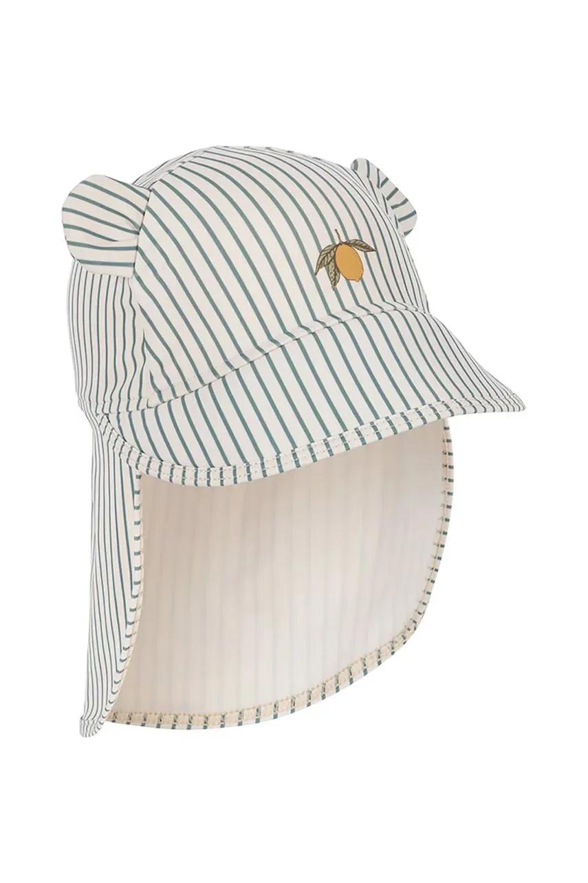 Konges Sløjd Детска шапка с козирка ASTER BEAR SWIM HAT GRS