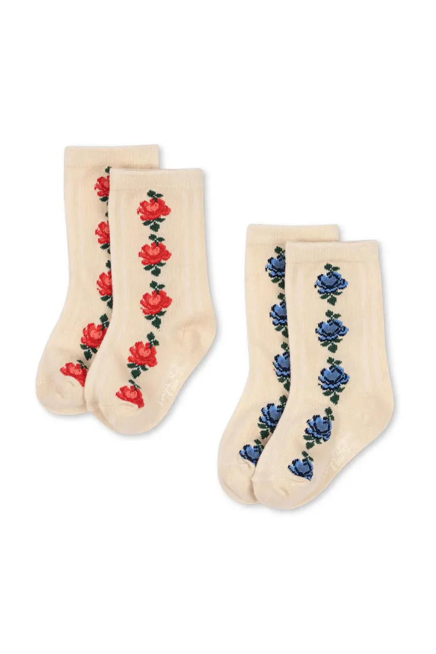 Konges Sløjd Детски чорапи 2 PACK FINE JAQUARD SOCKS (2 чифта)