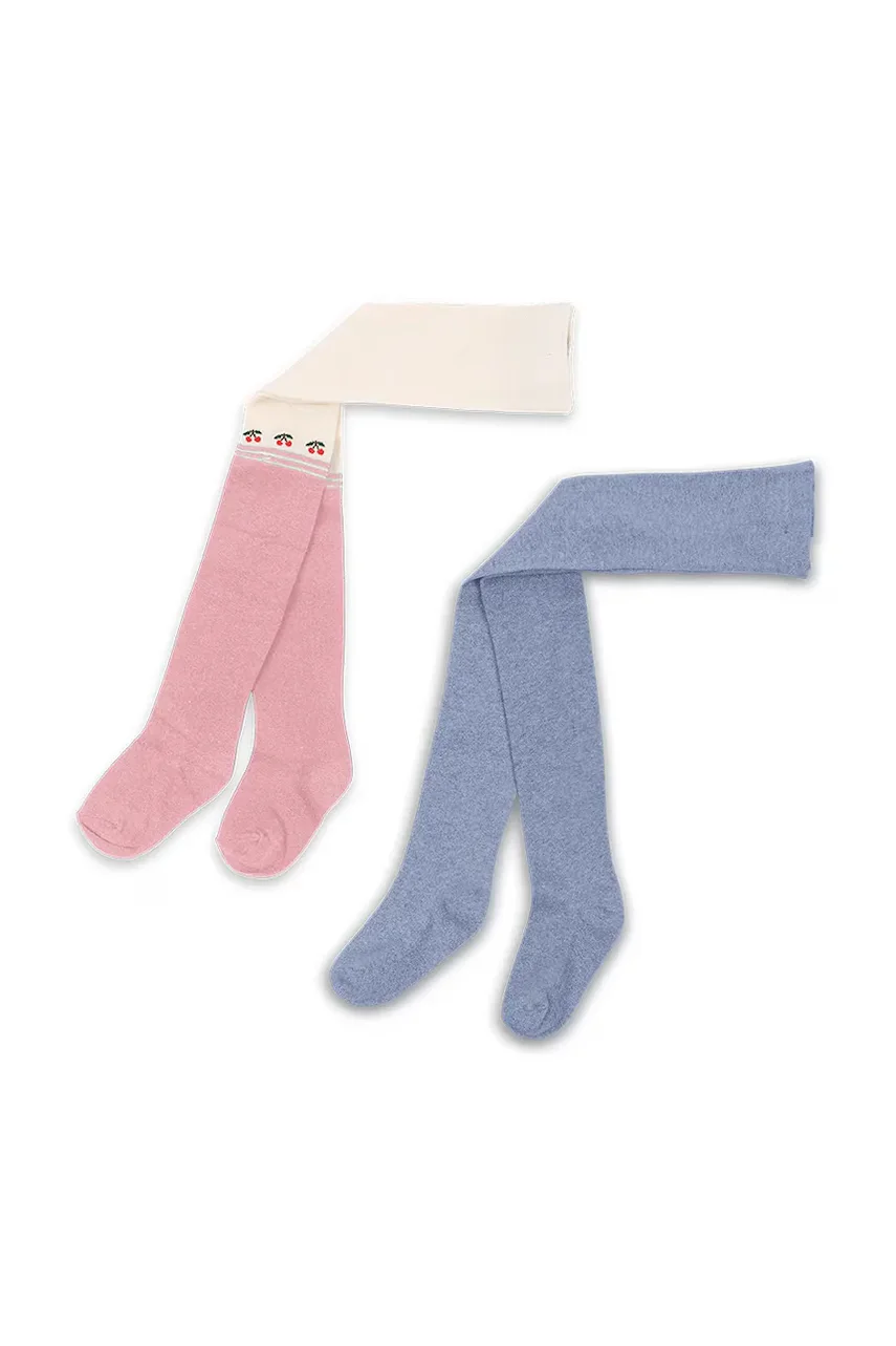 Konges Sløjd Детски чорапогащи 2 PACK CHERRY LUREX TIGHTS (2 чифта)
