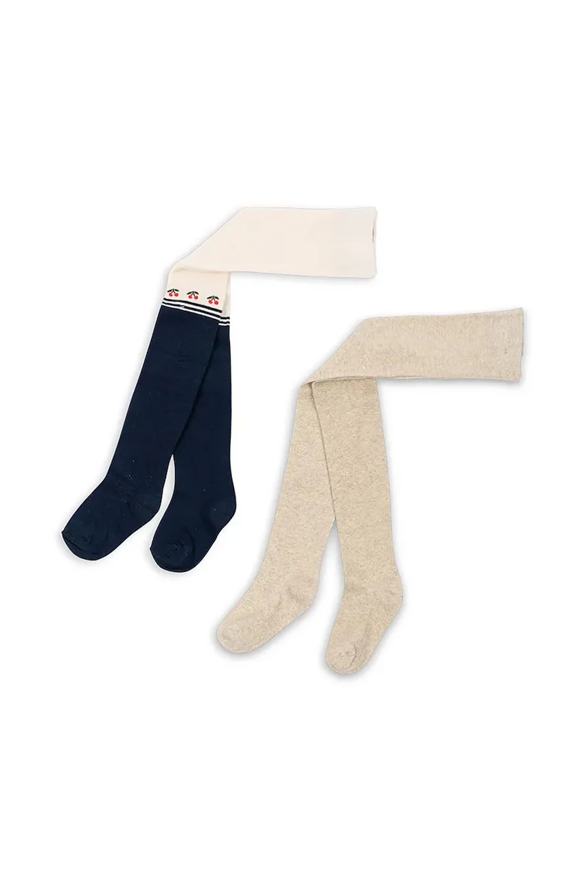 Konges Sløjd Детски чорапогащи 2 PACK CHERRY LUREX TIGHTS (2 чифта)