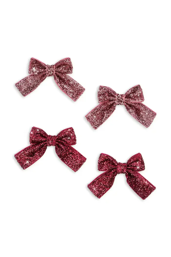 Konges Sløjd Детски фиби за коса GLITTER BOW HAIR CLIPS (4 броя) KS104615