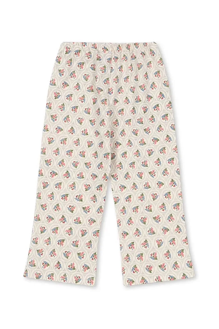 Konges Sløjd Детски памучен панталон DREY PANTS GOTS в бежово с десен KS104291