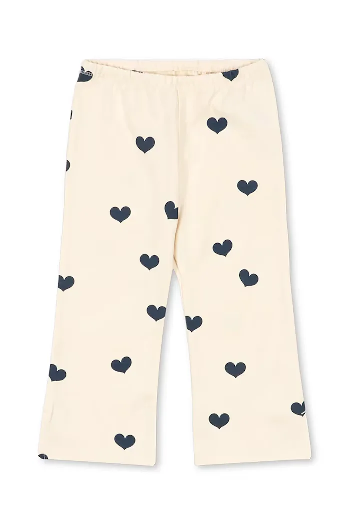 Konges Sløjd Детски памучен панталон DREY SLIT PANTS GOTS в розово с десен KS104771