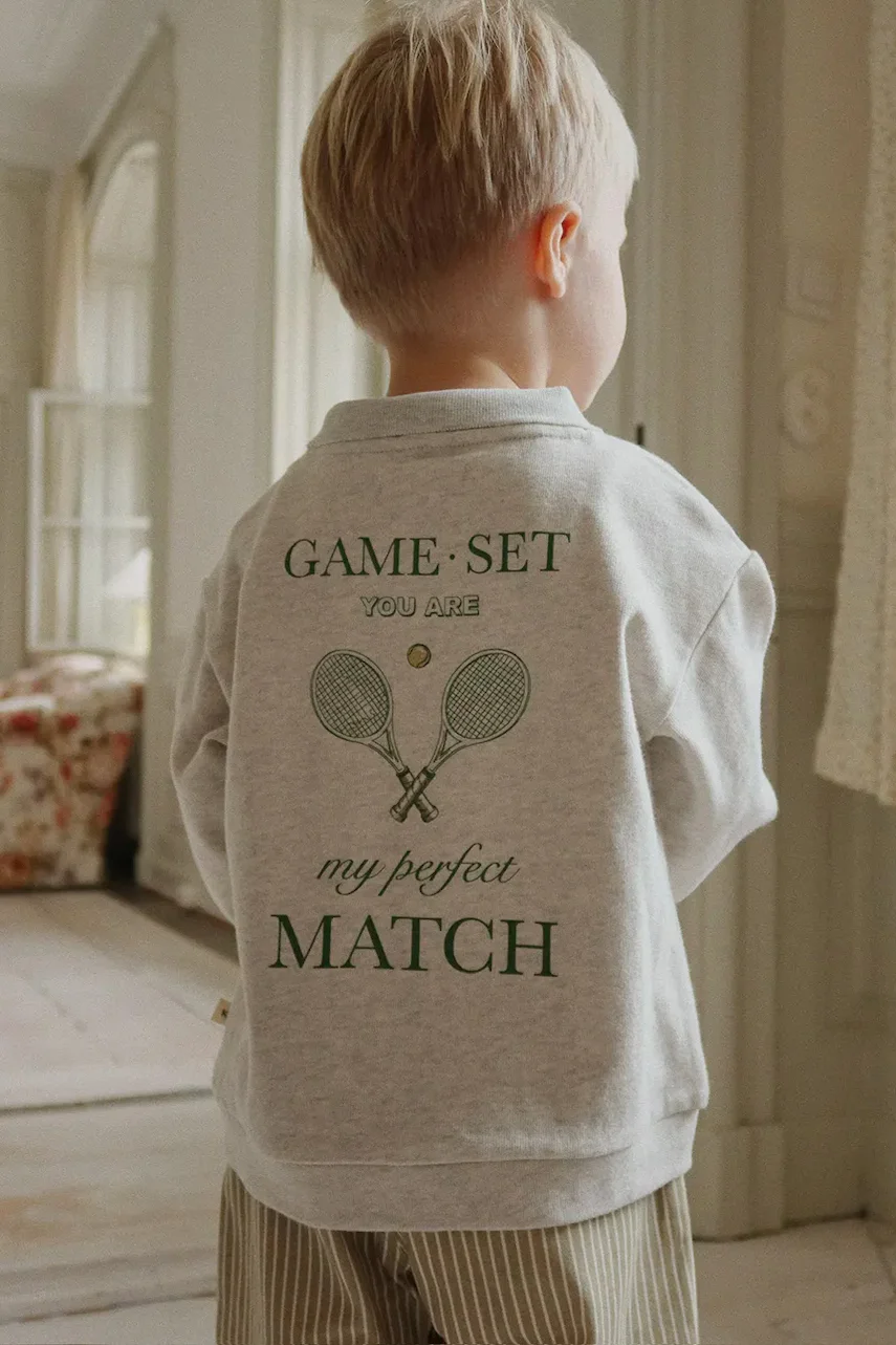 Konges Sløjd Детски памучен суичър SPOTTY LS POLO GOTS