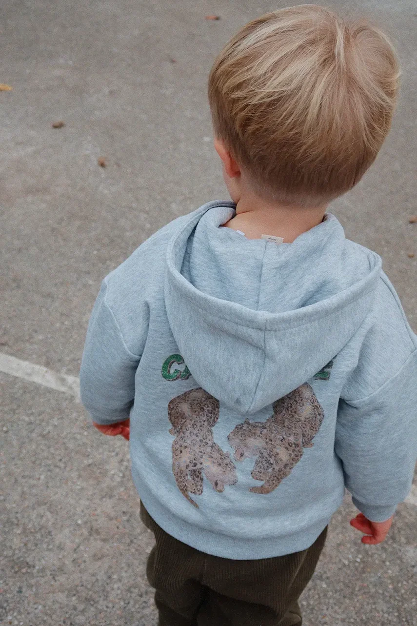 Konges Sløjd Детски памучен суитчър LOU SWEAT ZIP HOOD OCS