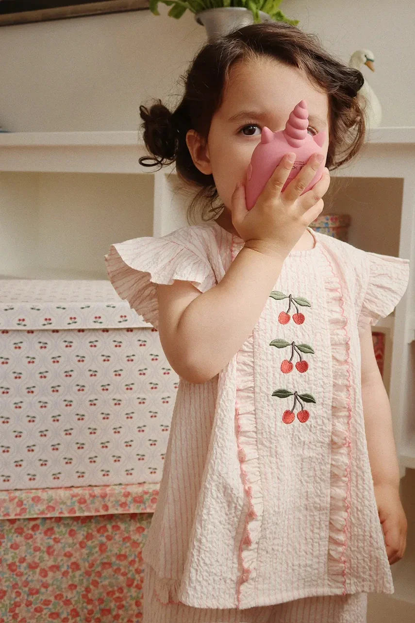 Konges Sløjd Детски памучен топ ELLIE FRILL TOP GOTS