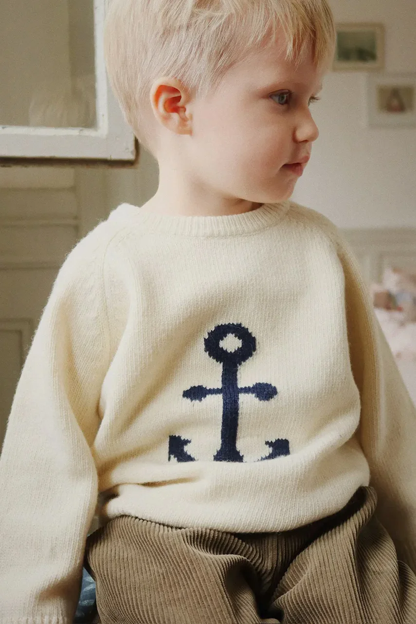 Konges Sløjd Детски пуловер ANCHOR KNIT SWEATER