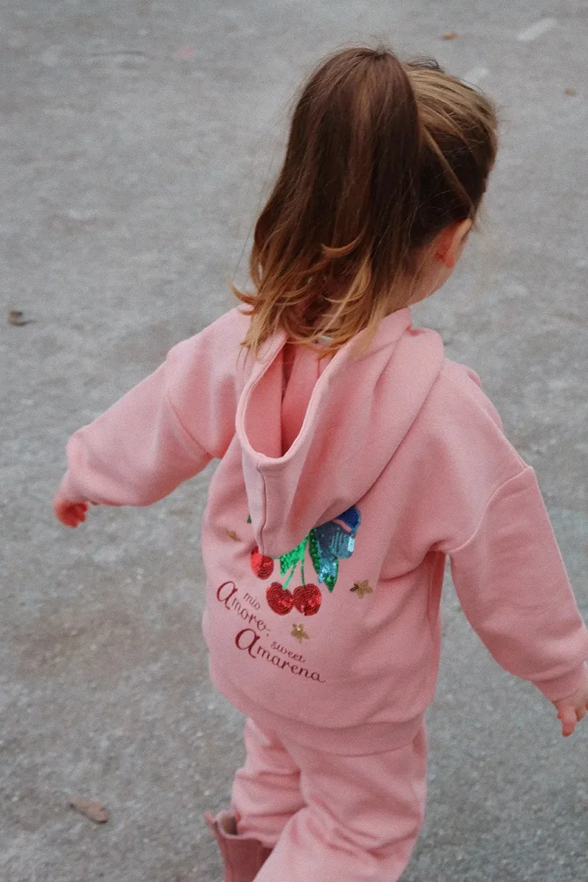 Konges Sløjd Детски суичър LOU SEQUIN SWEAT ZIP HOOD OCS