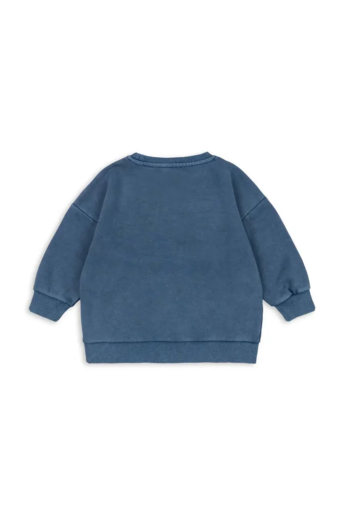 Konges Sløjd Детски суичър LOU WASHED SWEAT SHIRT OCS в тъмносиньо с десен KS104348