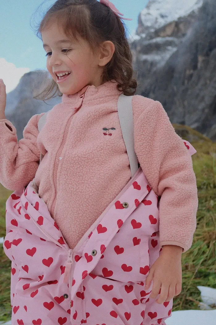 Konges Sløjd Детски суичър THERMY FLEECE JACKET GRS в розово KS103548