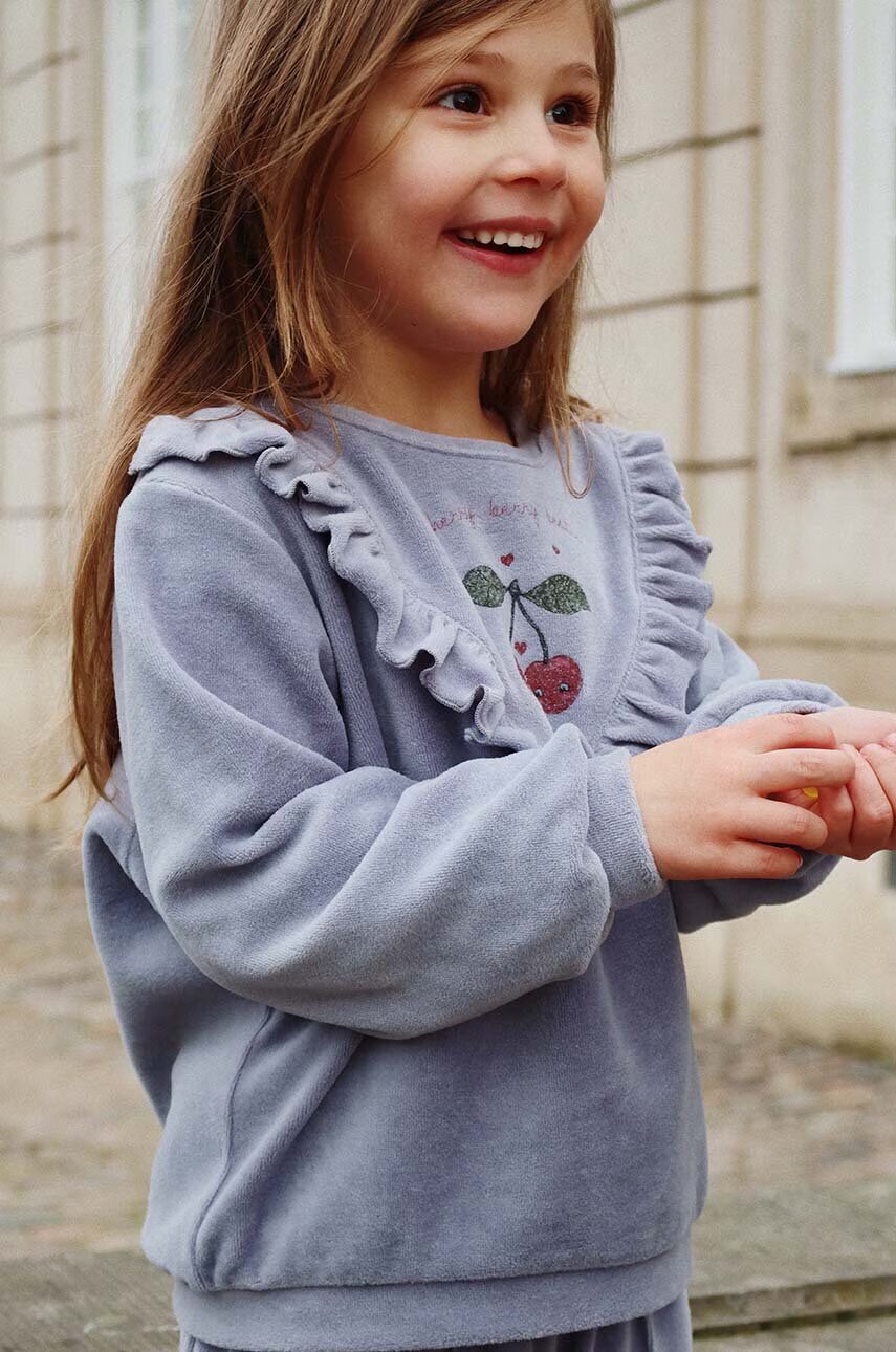 Konges Sløjd Детски суичър WALLY FRILL SWEATSHIRT GOTS