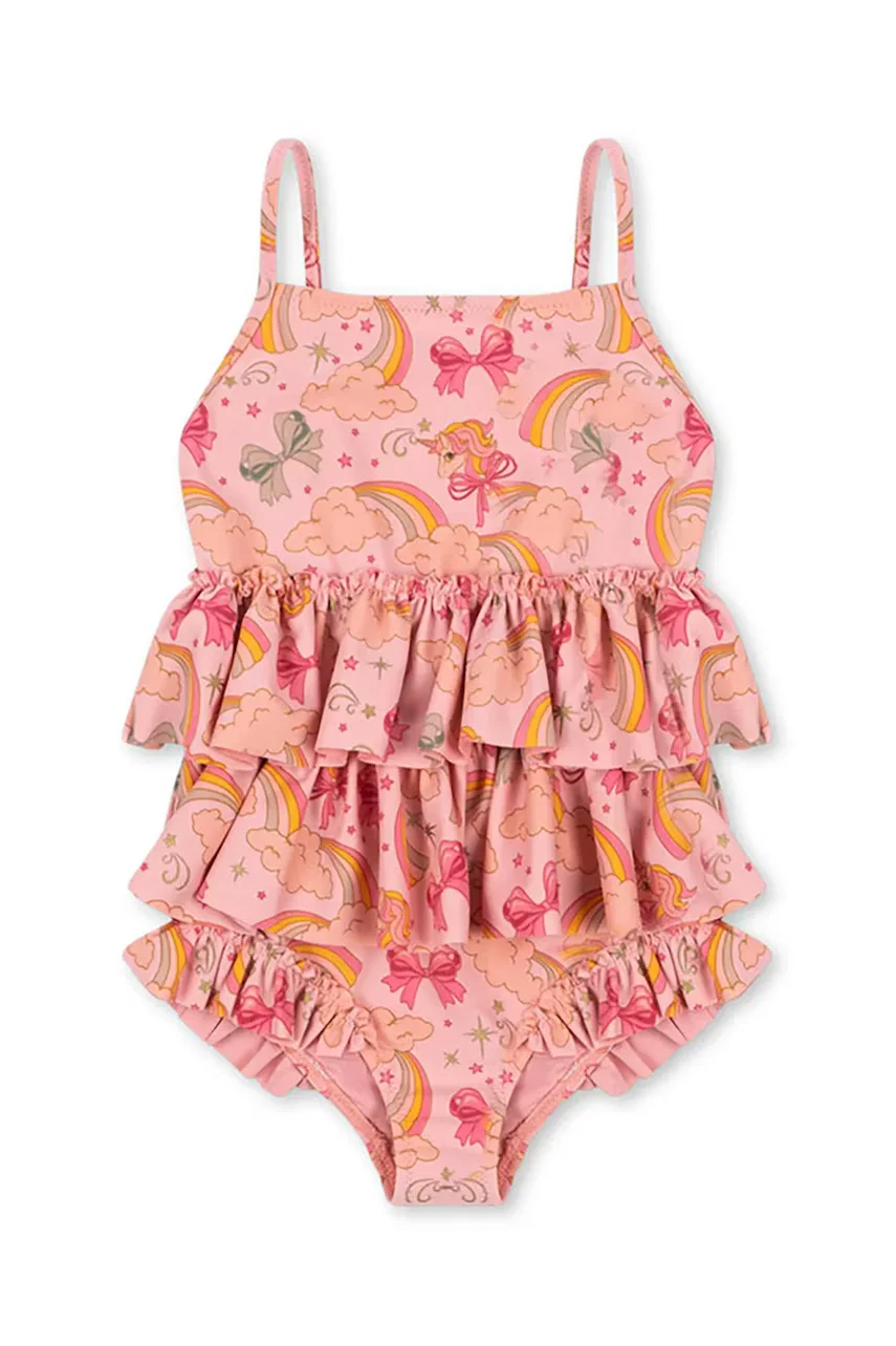 Konges Sløjd Детски цял бански MANUCA FRILL SWIMSUIT GRS