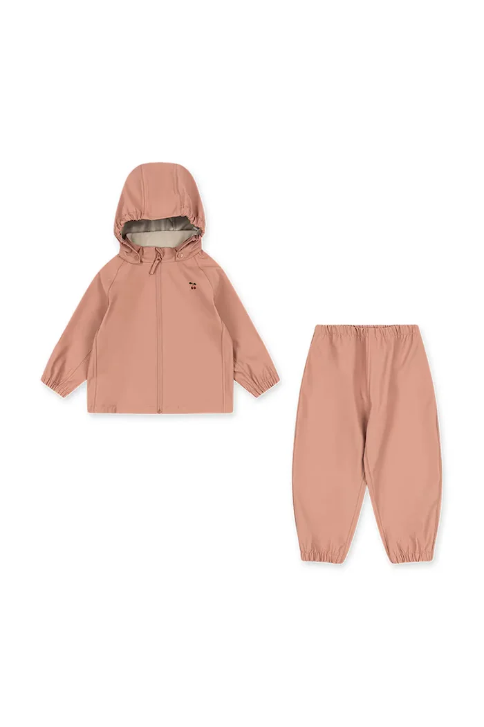 Konges Sløjd Детски водоустойчив комплект PLAINY RAIN SET в оранжево KS105033