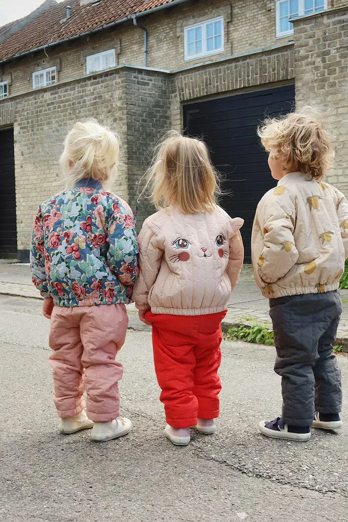 Konges Sløjd Детско яке бомбър JUNO PRINTED BOMBER JACKET в бежово KS104883
