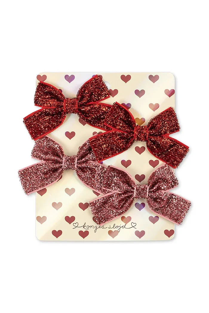 Konges Sløjd фиби за коса за деца 4 PACK MICKI BOW HAIR CLIPS 4 броя KS106357