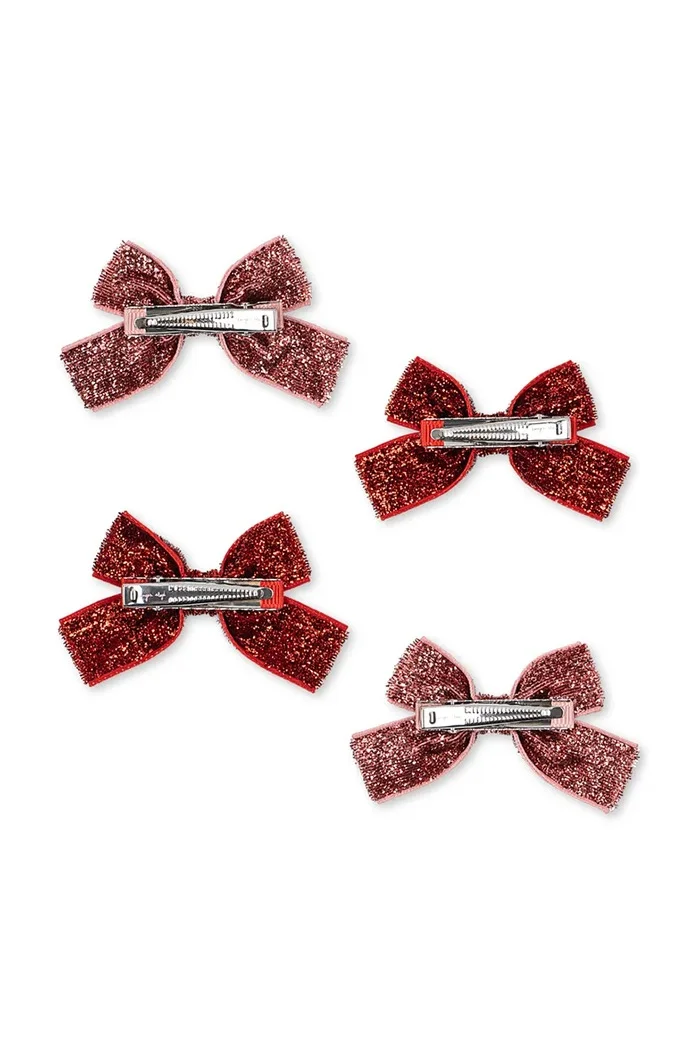 Konges Sløjd фиби за коса за деца 4 PACK MICKI BOW HAIR CLIPS 4 броя KS106357