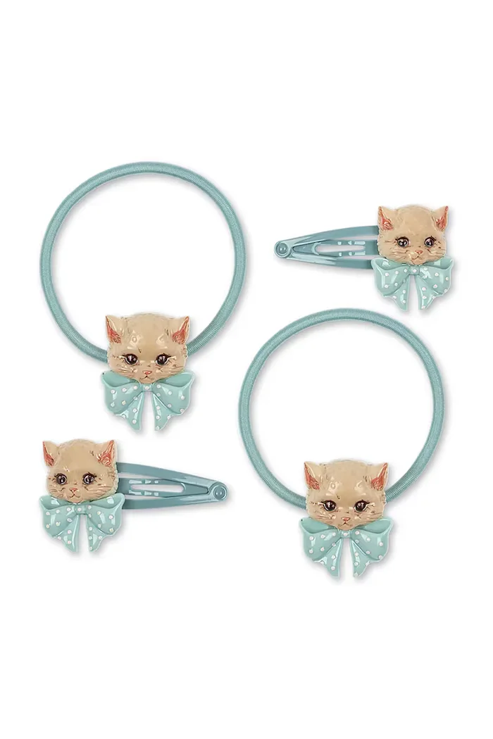 Konges Sløjd фиби за коса за деца от синтетична смола KITTY HAIR ACCESSORIES 4 броя KS106081