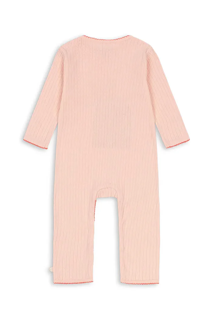 Konges Sløjd гащеризон за деца от памук MINNIE ONESIE GOTS розов KS106170