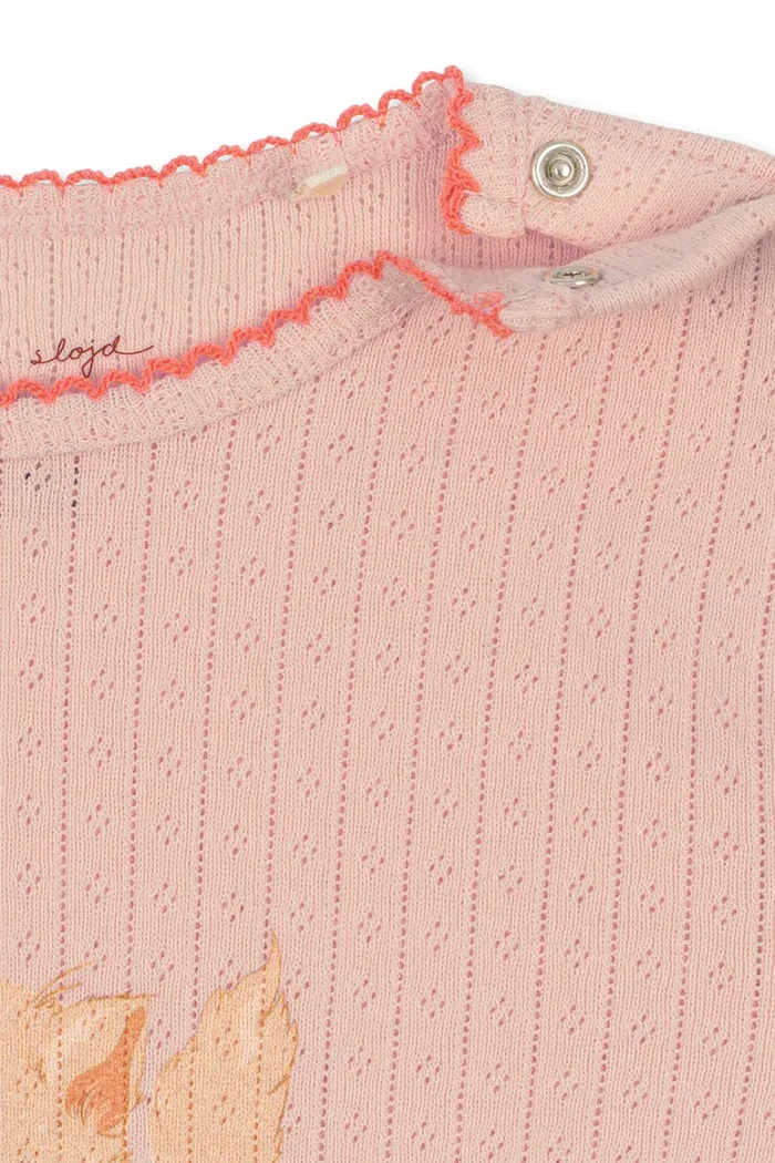 Konges Sløjd гащеризон за деца от памук MINNIE ONESIE GOTS розов KS106170