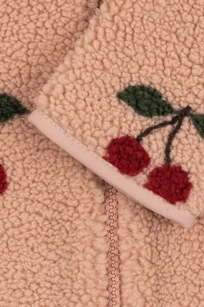 Konges Sløjd гащеризон за деца от полар JODY TEDDY ONESIE GRS розов KS105721