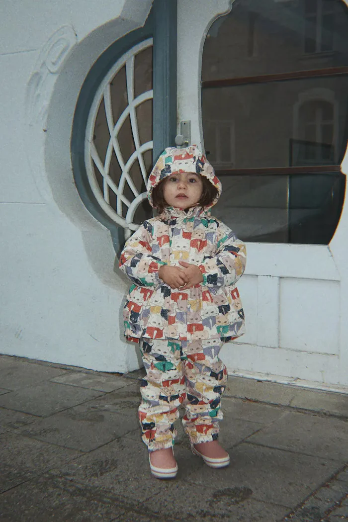 Konges Sløjd гащеризон за деца RAINY PALME SET GIRL бежов KS105764