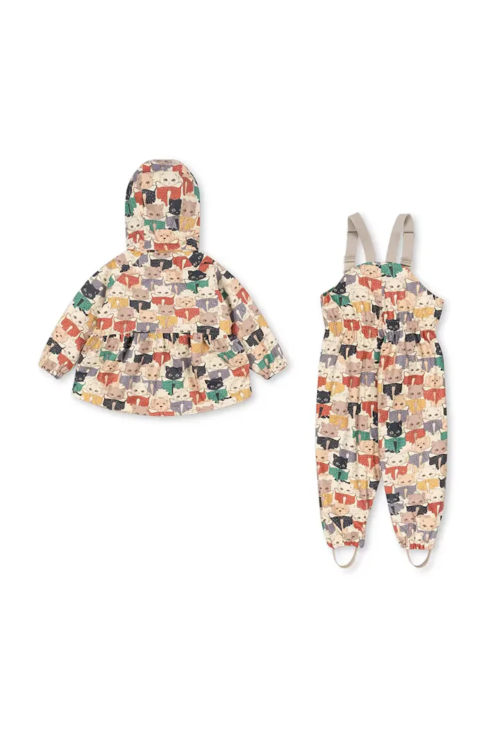 Konges Sløjd гащеризон за деца RAINY PALME SET GIRL бежов KS105764