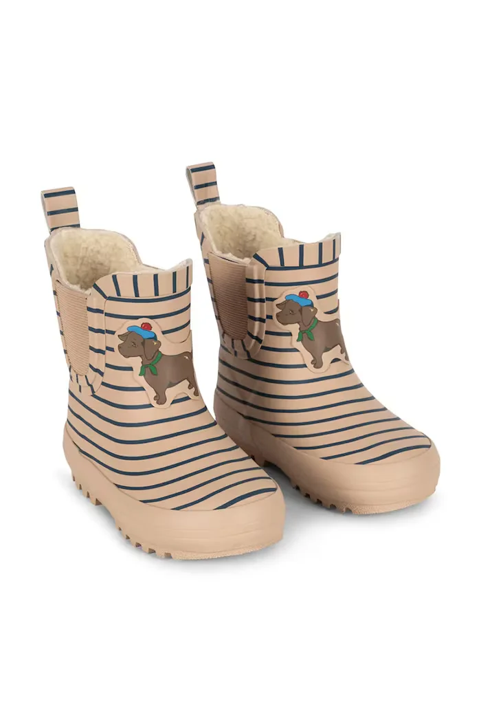 Konges Sløjd гумени ботуши за деца ROI PRINTED RAIN BOOT бежови KS105766