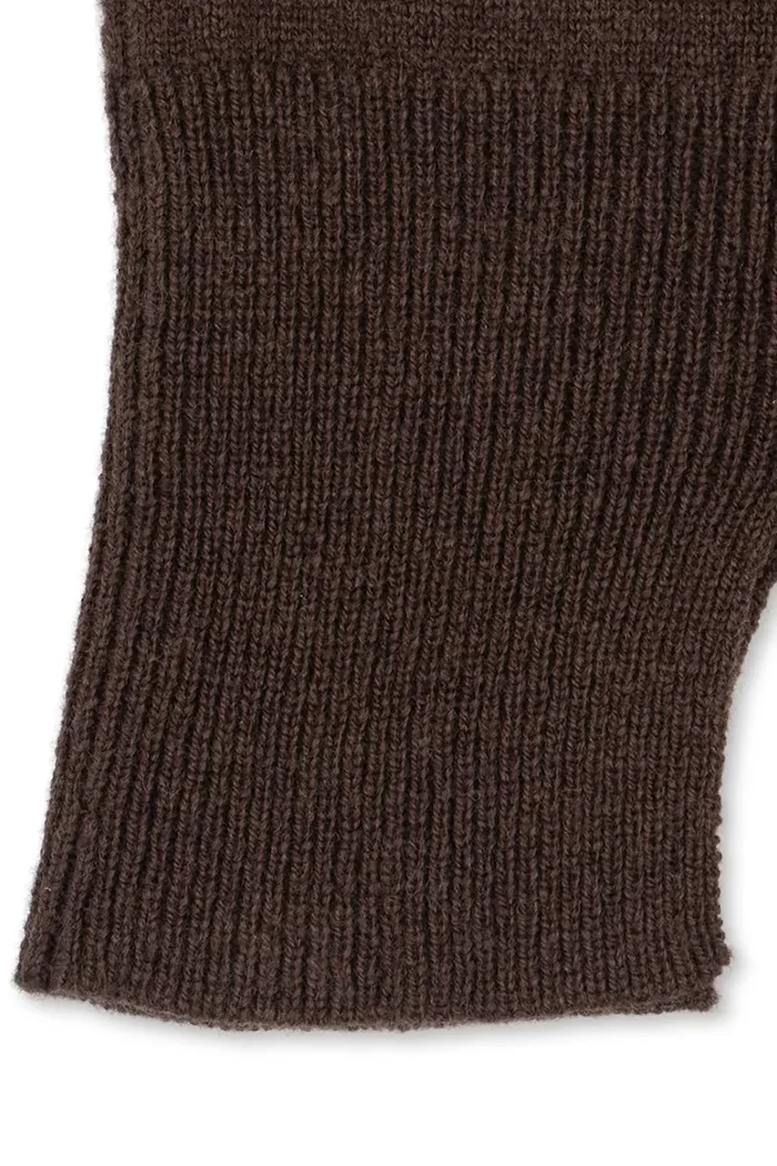 Konges Sløjd качулка за деца от вълна COLLETTE BALACLAVA кафява KS103459