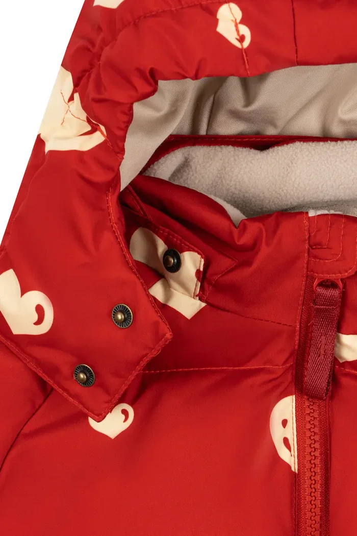 Konges Sløjd капитонирано яке за деца NUKA JACKET GRS червено KS105752