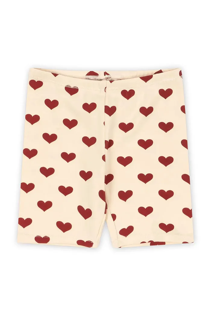 Konges Sløjd къс панталон за деца с памук BASIC SHORT LEGGINGS GOTS бежов със стандартна талия KS105658