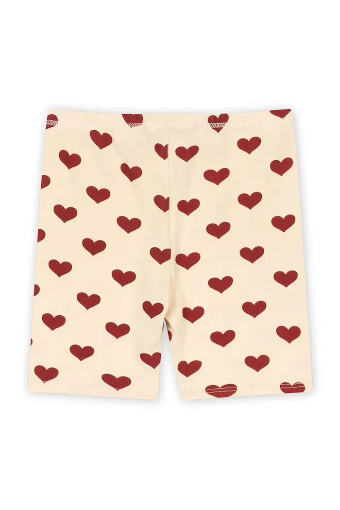 Konges Sløjd къс панталон за деца с памук BASIC SHORT LEGGINGS GOTS бежов със стандартна талия KS105658