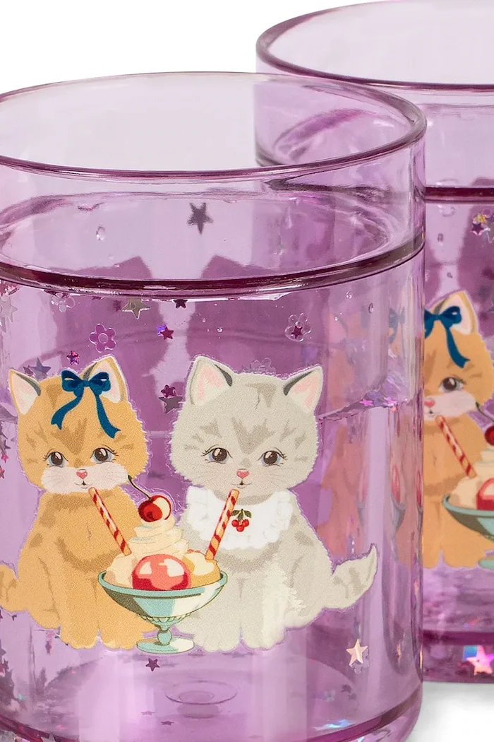 Konges Sløjd Комплект чаши за деца 2 PACK GLITTER CUPS виолетови KS105837