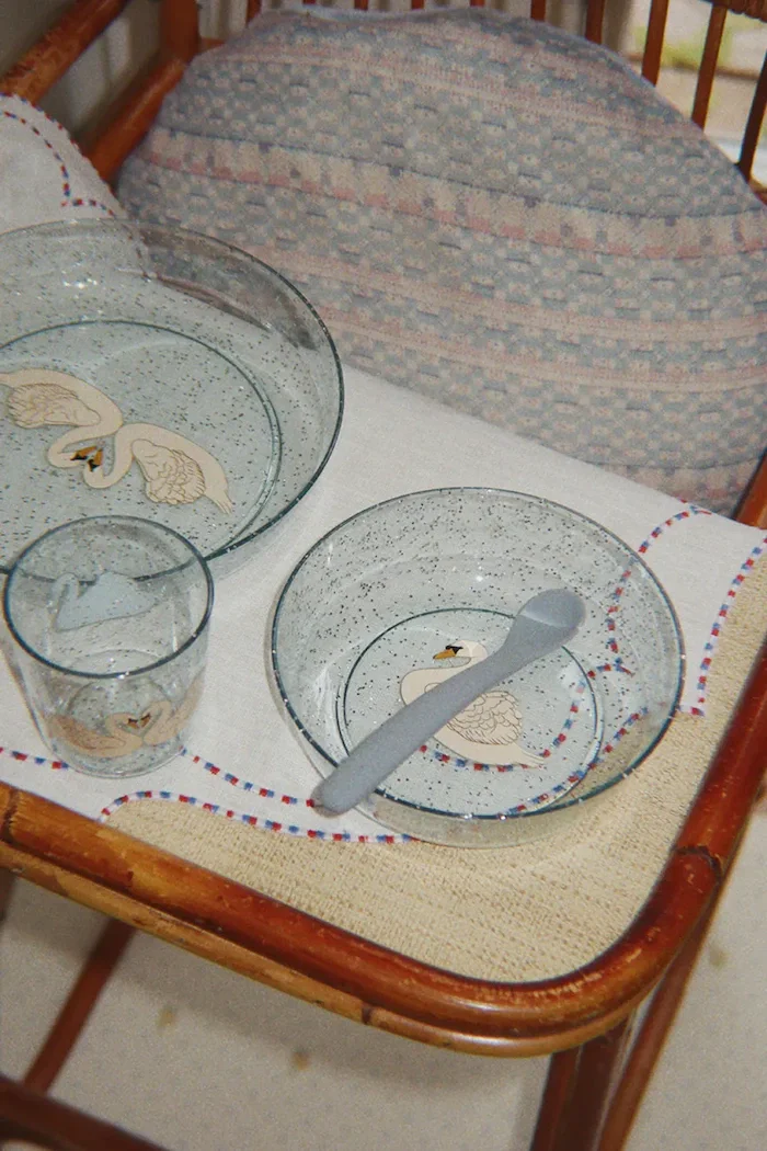 Konges Sløjd Комплект чинии за деца SPARKLY DINNER SET син KS106243