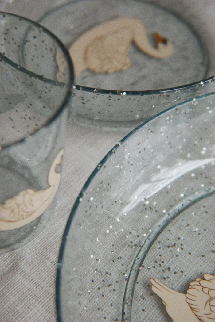Konges Sløjd Комплект чинии за деца SPARKLY DINNER SET син KS106243